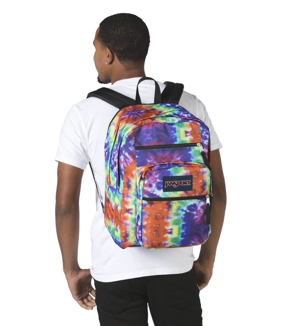 JanSport Big Student Backpacks - Red/Multi Hippie Days - Image 2