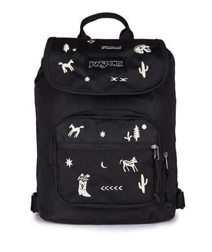 JanSport Highlands Mini Pack Backpacks - Black White